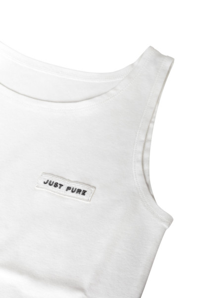 Tank Top 100% BW, Farbe weiß mit Stick Logo